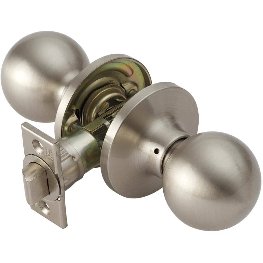 Satin Nickel Regina Safelock Passage Door Knobset