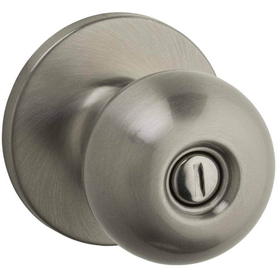 Satin Nickel Regina Safelock Privacy Door Knobset