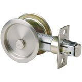 Satin Nickel Round Pocket Door Privacy Lock