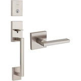 Satin Nickel San Clemente / Halifax Smart Key Entrance Gripset