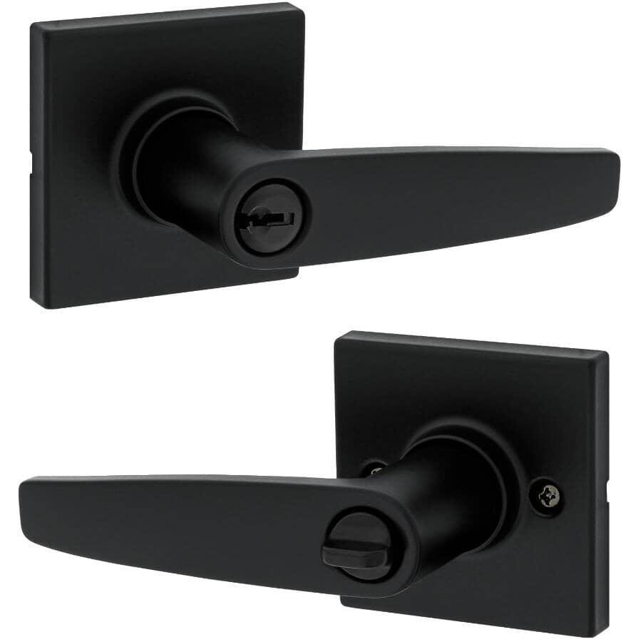 Winston Safe Lock Entrance Leverset - Matte Black