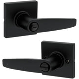 Winston Safe Lock Privacy Door Leverset - Matte Black