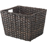 14.5" x 12.5" x 9.5" Split Rattique Storage Basket - Driftwood