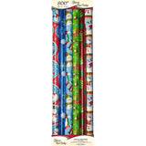 30" Foil Gift Wrap - 6 Pack, Assorted Designs and Lengths