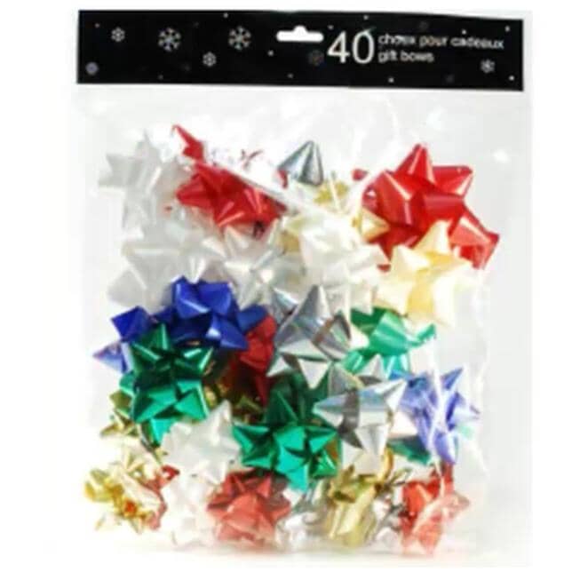Christmas Gift Bows - 40 Pack, Assorted Sizes