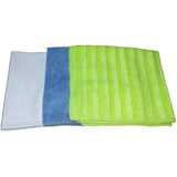 Premium Microfibre Glass Cleaning Cloths - Assorted Colours, 3 Pack