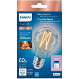 7W A19 Medium Base Wifi Tunable Clear Smart LED Light Bulb