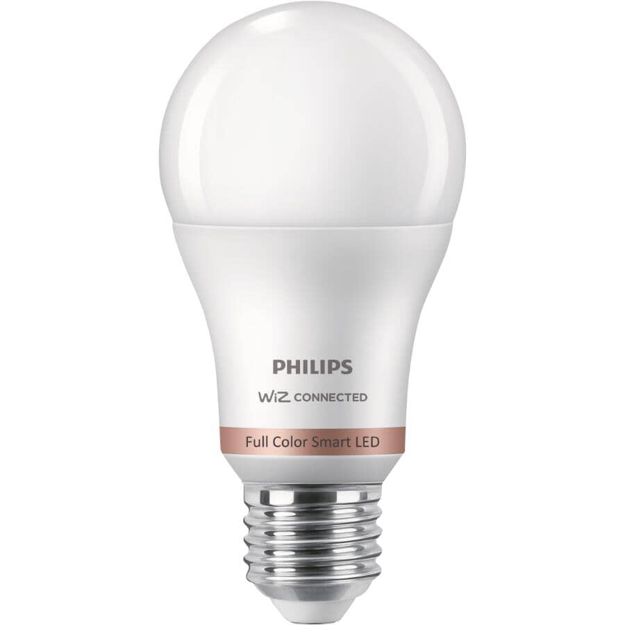 8.8W A19 Medium Base Frosted Full Colour & Tunable Smart LED Light Bulbs - 3 Pack