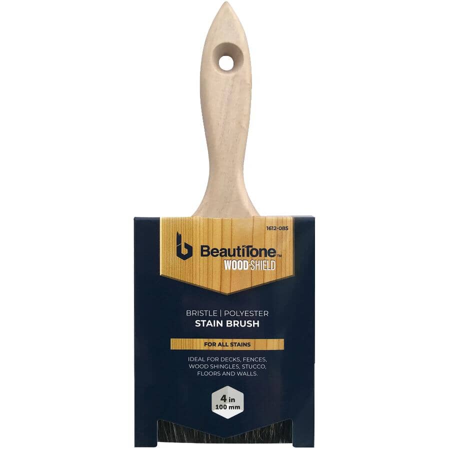 Staining & Painting Polyester Flat Brush - 4"/100 mm