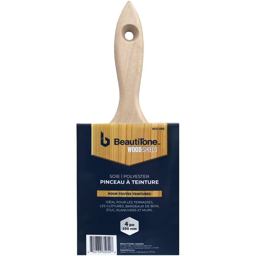 Staining & Painting Polyester Flat Brush - 4"/100 mm