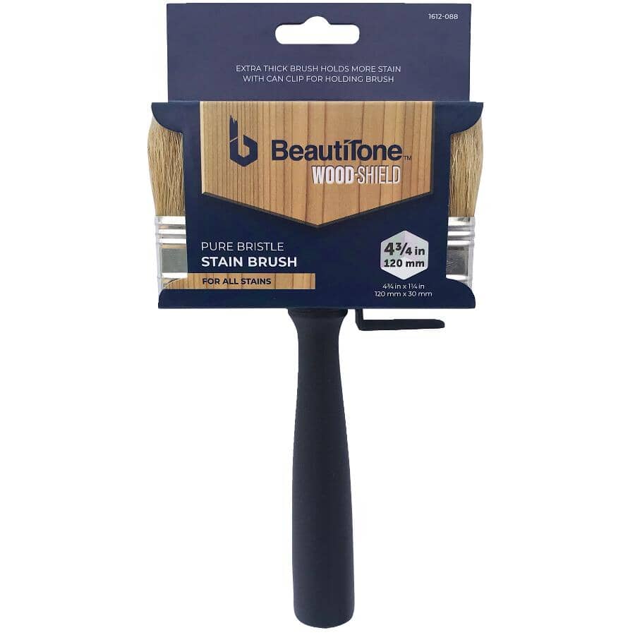 Staining & Painting Pure Bristle Flat Beaver Tail Brush - 4.75"/120 mm