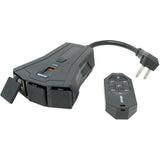 Outdoor Wireless Remote Control Timer - with Photocell, 3 Plug