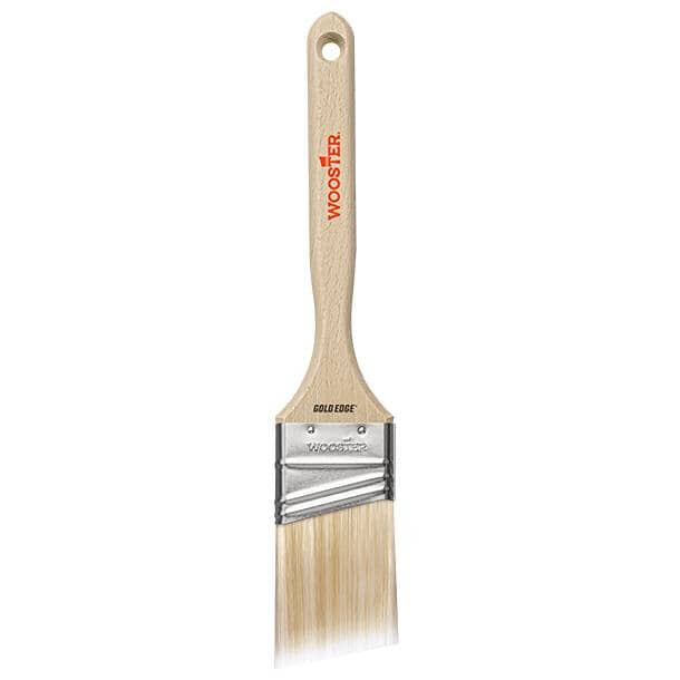 Gold Edge Polyester Angular Paint Brush - 2" / 50 mm