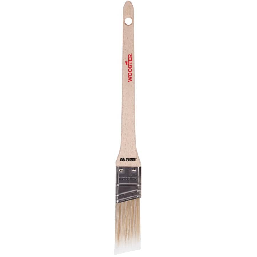 Gold Edge Polyester Thin Angular Paint Brush - 1" / 25 mm