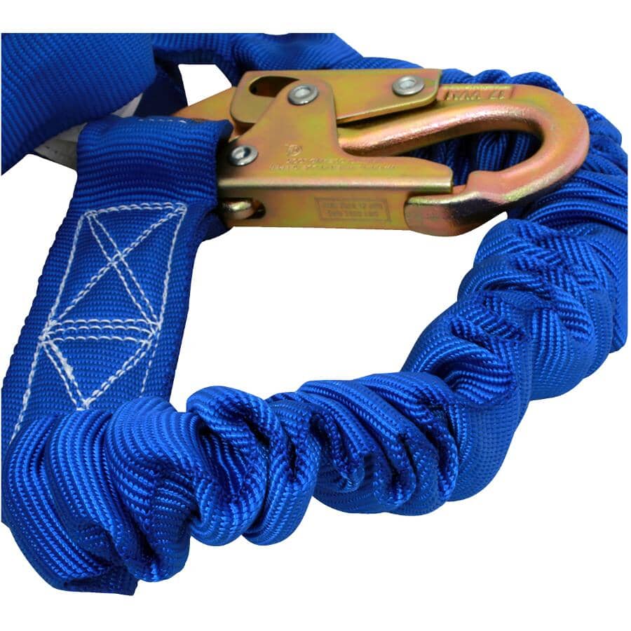 6' Shock Absorbing Lanyard - with Dual Locking Snaps