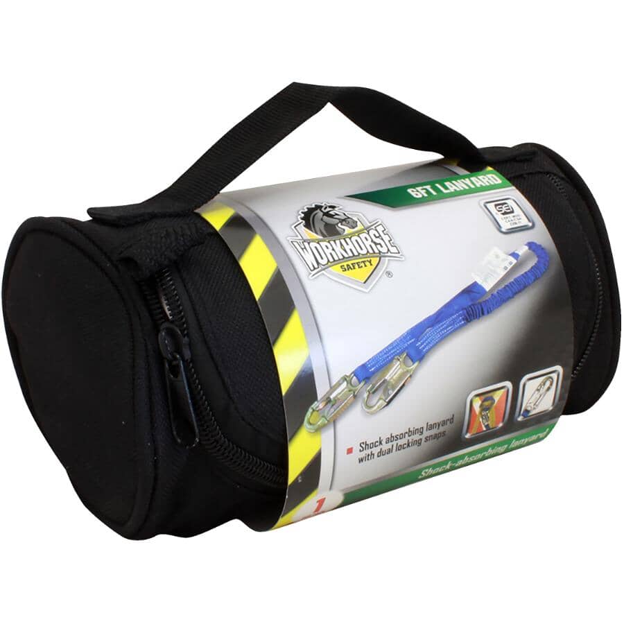 6' Shock Absorbing Lanyard - with Dual Locking Snaps