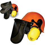 NRR23 Forestry Kit - with Hard Hat, Mesh Face Shield & Ear Muffs