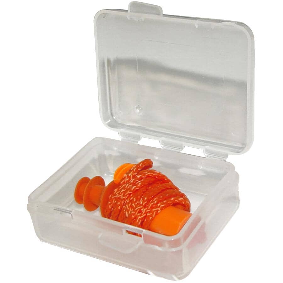 NRR25 Reusable Ear Plugs - with Case, 1 Pair