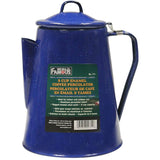 9 Cup Blue Enamel Camping Coffee Percolator