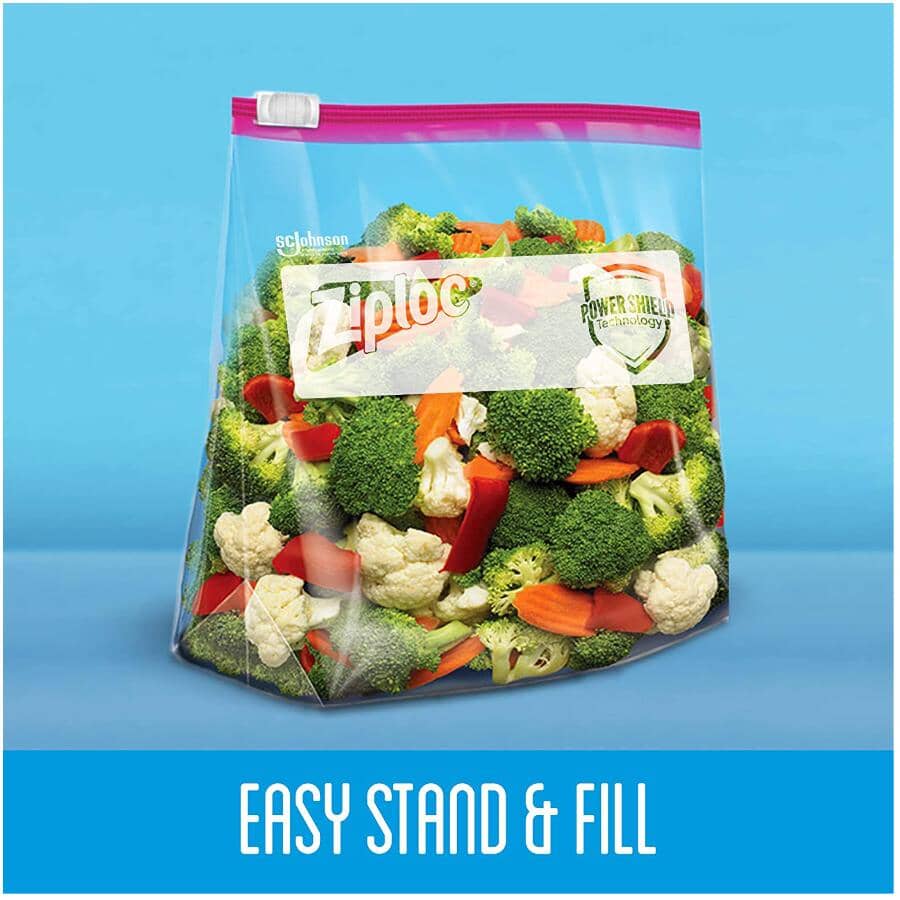 Large Ez Zipper Food Storage Bags - 15 Pack